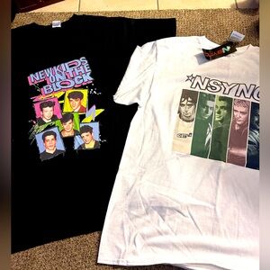Boy Band Fan Lot- *nsync & NKOTB graphic tees- unisex